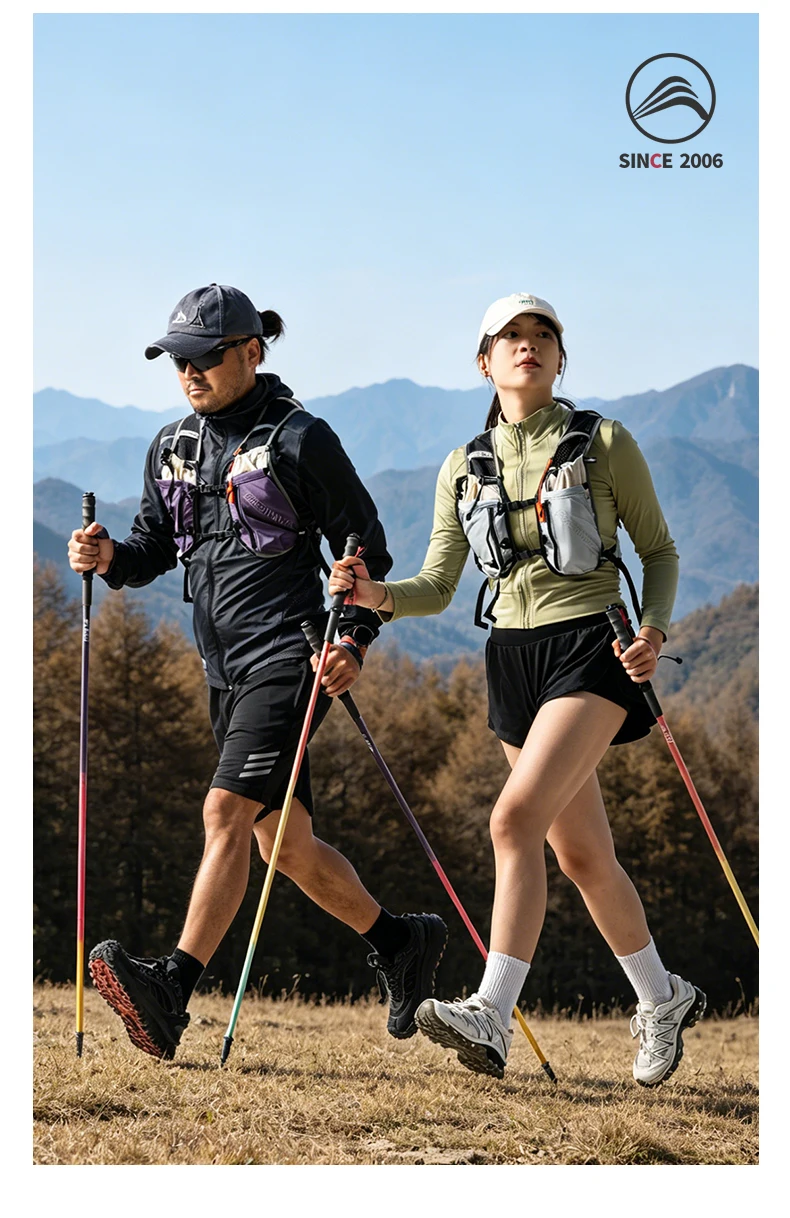 BISINNA 2 Stück Ultraleichte Trekkingstöcke mit Schnellverschluss, faltbare Wanderstöcke aus Kohlefaser, Trail-Running-Stöcke, Nordic-Walking-Stöcke – Detail 16