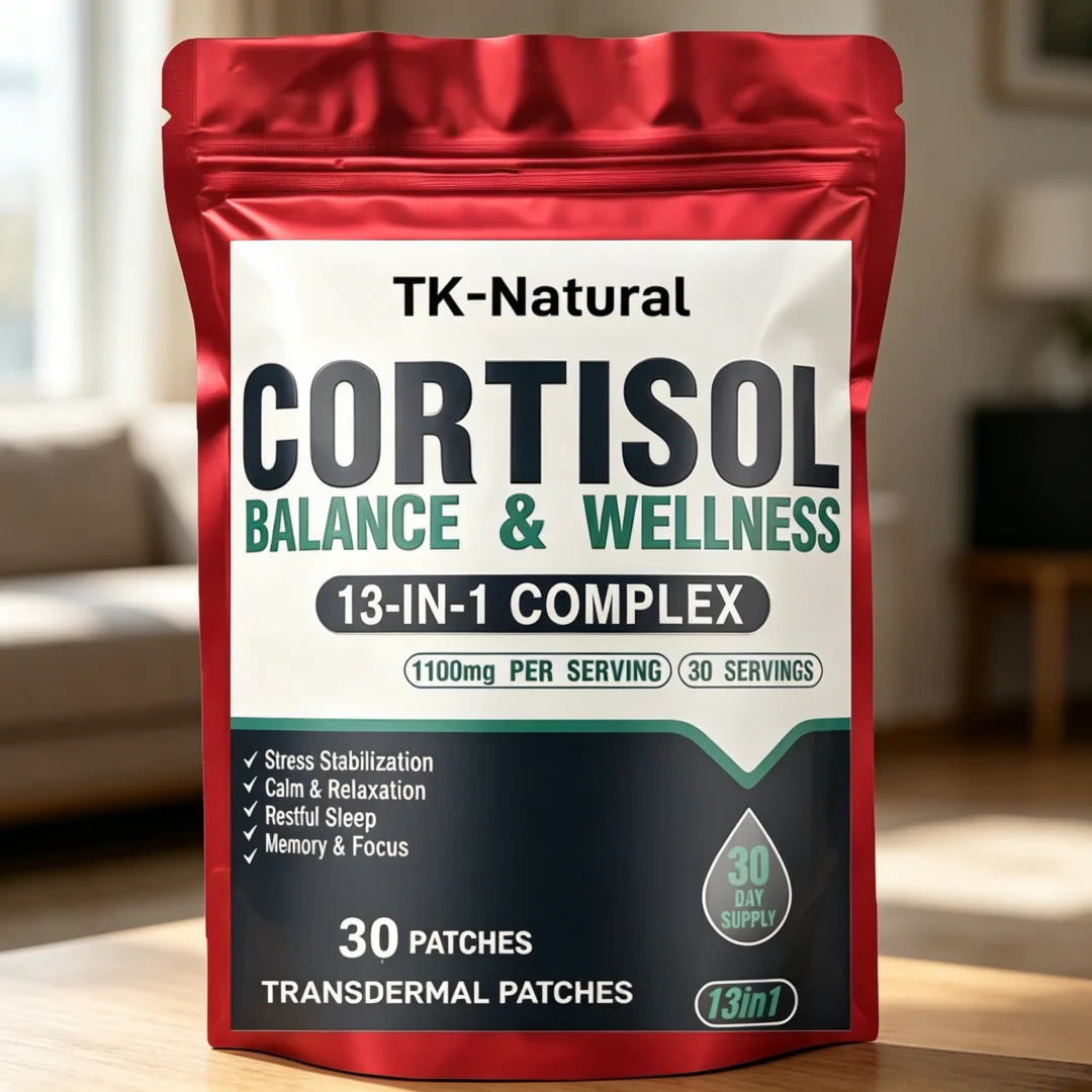 30 Patches Cortisol Manager & Stress Relief Transdermal Patches - Supports Adrenal Health & Hormone Balance