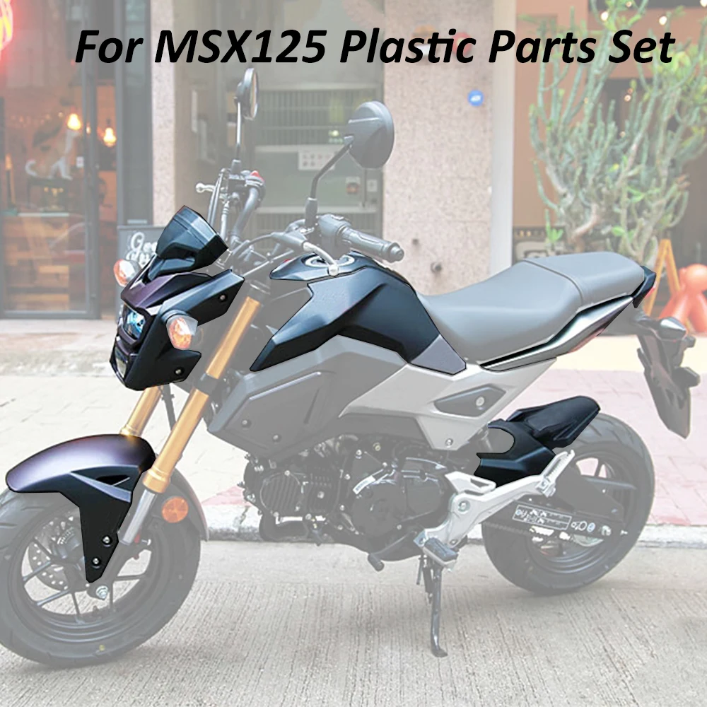 Body Cover Kit Motorcycle Accessories Fender Fairing Kit Frame Kit Side Panel Carbon Fiber Pattern for Honda GROM MSX 125 MSX125