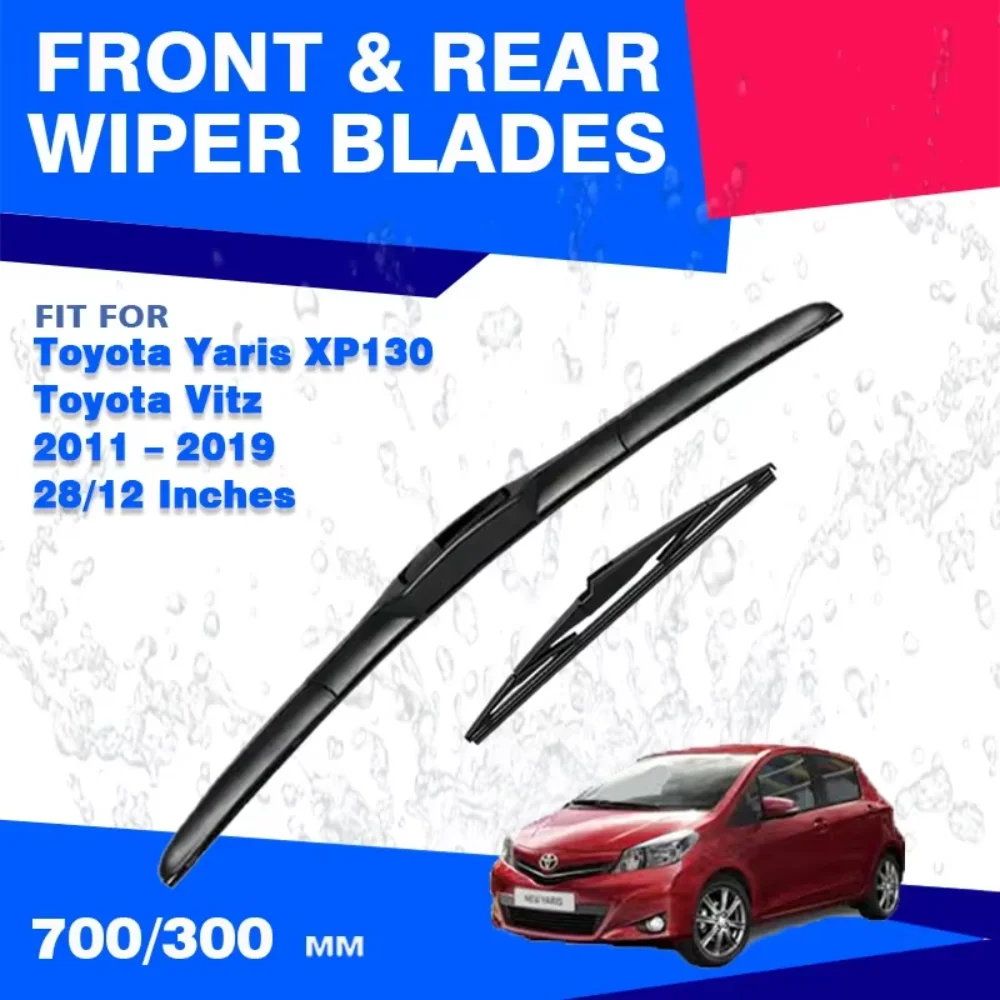 or Toyota Yaris Vitz XP130 2011 - 2019 Front Rear Wiper Blade Windshield Windscreen Quiet Durable Brushes Accessories 2012 2018