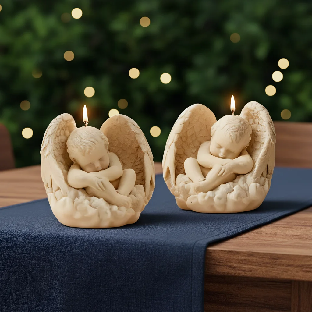 

DIY Angel Doll Scented Candle Silicone Mold Creative Diffuser Stone Ornament Soap Molds for Candles Making Supplies Moule Bougie