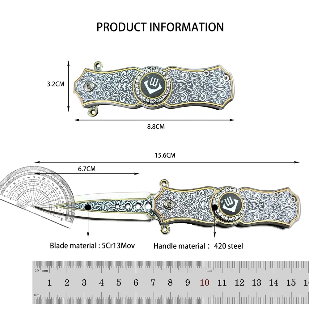 CM78 Fingertip Gyro Bearing Pocket Folding Knife 5Cr13Mov Blade Outdoor Survival Camping EDC Military Tactical Hunting Knives