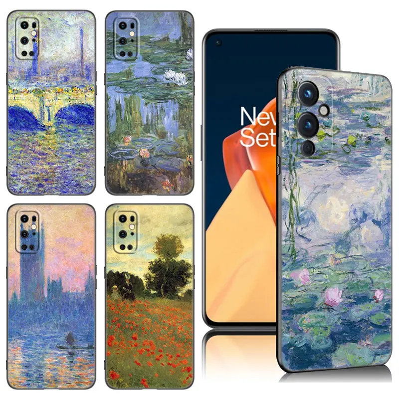 Claude Monet Garden Lotus Bridge Phone Case For OnePlus 9 10 ACE 2V Pro 9RT 10T 10R 11R Nord CE 2 3 Lite N10 N20 N30 5G Cover