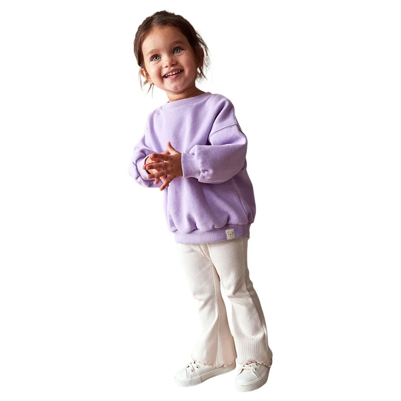 Springen Meter 2-7T Solide Boot Cut Heißer Verkauf Mädchen Leggings Hosen Bunte Volle Länge Bleistift Hosen Herbst kinder Hosen – Detail 3