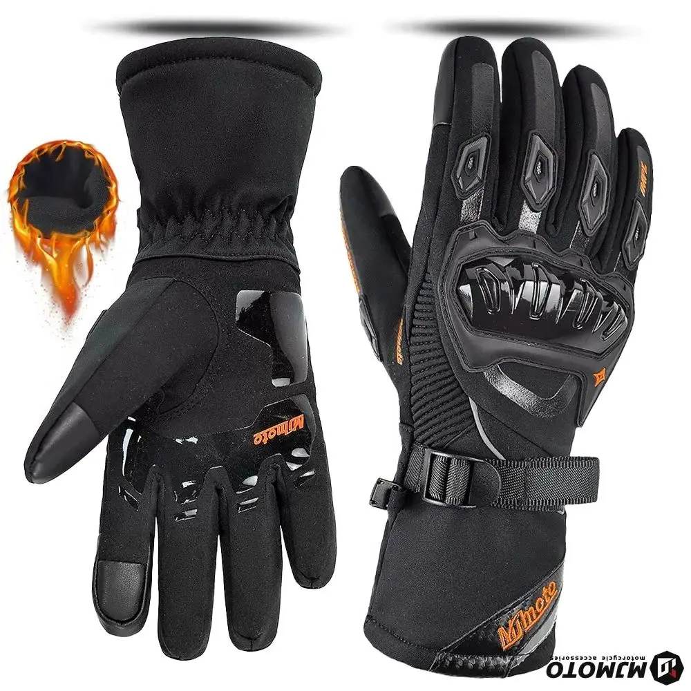 

MJMOTO Waterproof Winter Gloves Windproof Thermal Heated Anti-Fall for Extreme Cold Moto Snowmobile ATV UTV Bike Racing Gear