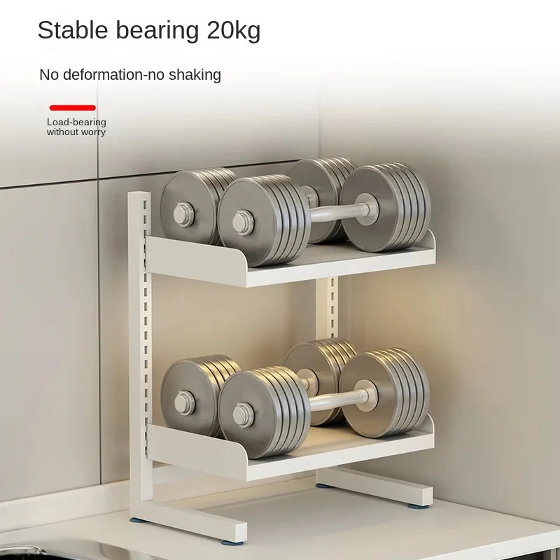 Compact Kitchen Air Fryer Storage Rack Layered Appliance Organizer Narrow Countertop Pot Storage Solution