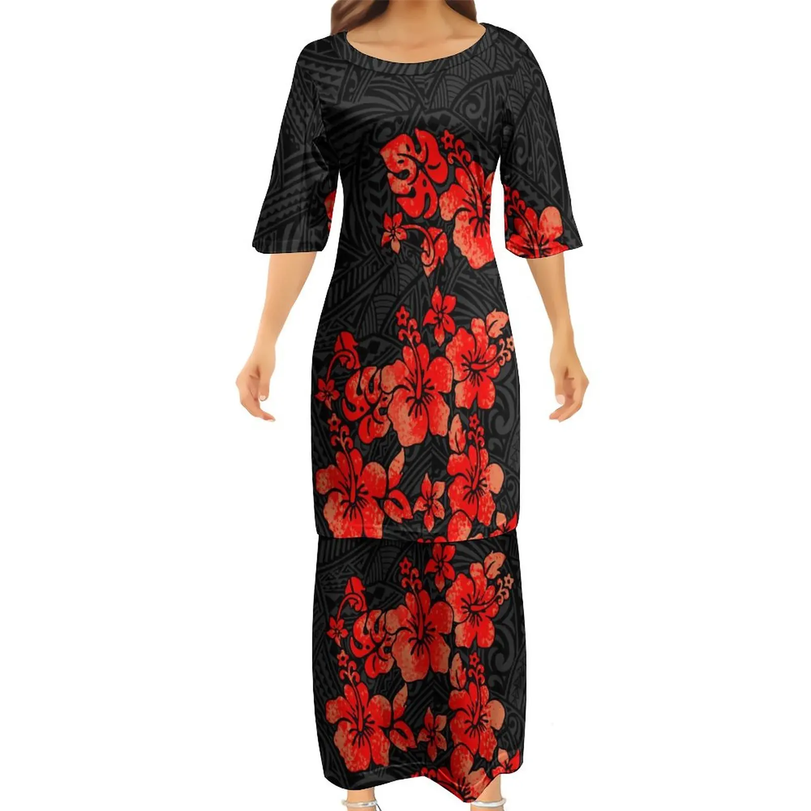 

Personality Island Wear Brand Design Beach Plus Size Slim Puletasi For Women Free Shipping