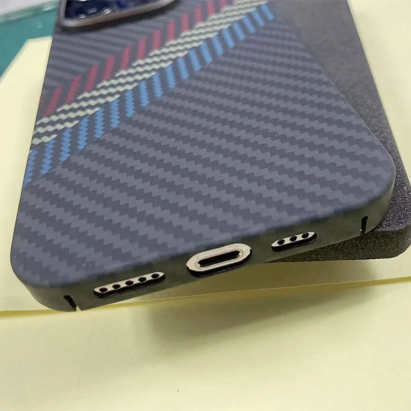 Casing Ponsel Aramid Fiber Ultra Tipis Anti Jatuh Sederhana untuk Apple 13 14 15 16 Pro Promax, Khusus untuk IPhone 14Pro