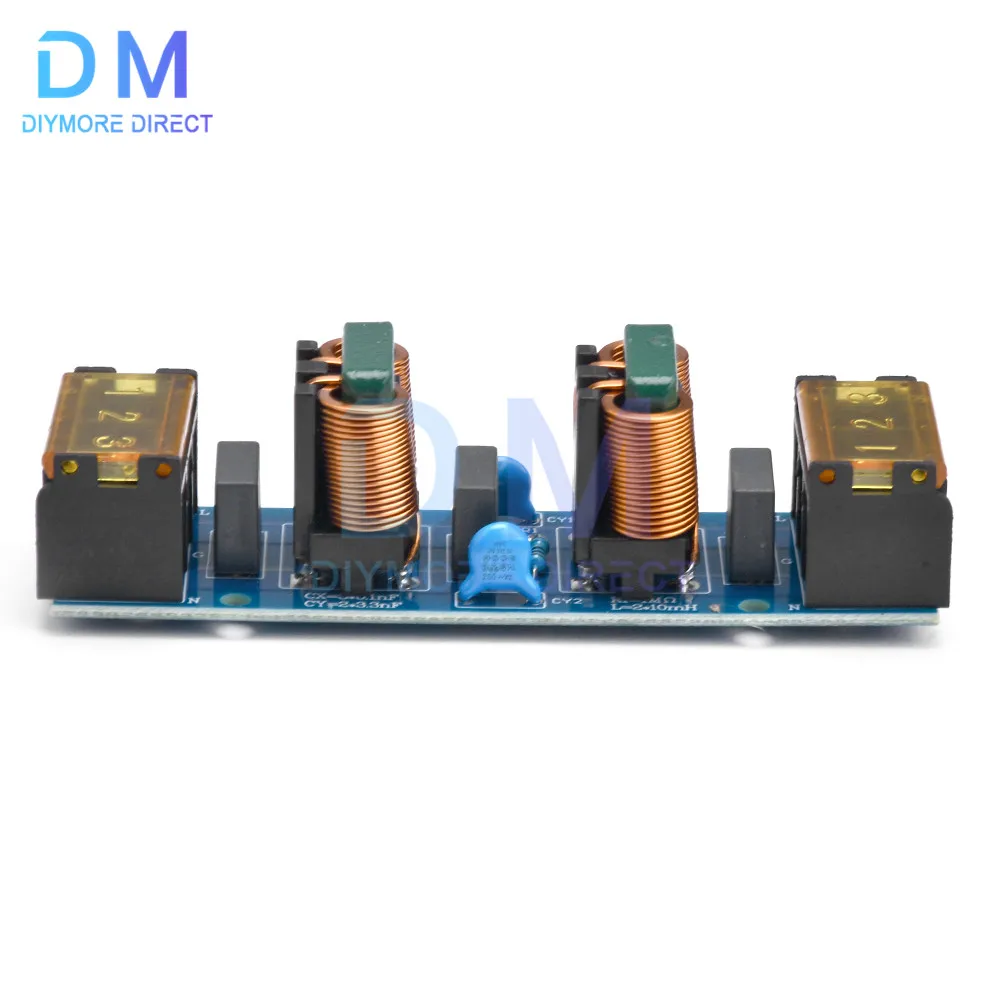 25A Filter Daya EMI Frekuensi Tinggi Dua Tahap Daya Rendah Lulus Papan Filter Modul Sirkuit Filter