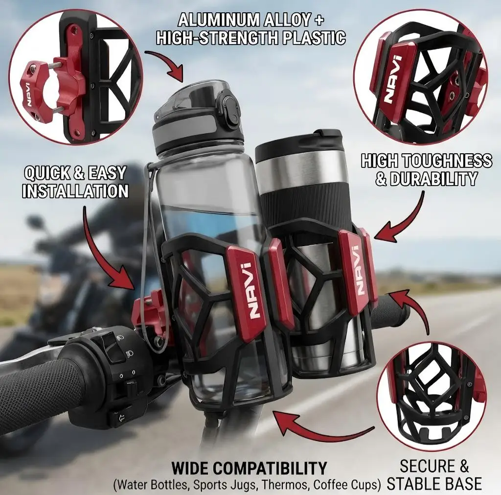 

Для HONDA DREAMWING Navi 110 Navi 2015 2016 2022 2023 2024 2025 2026 Универсальный высококачественный держатель для напитков/воды для мотоцикла