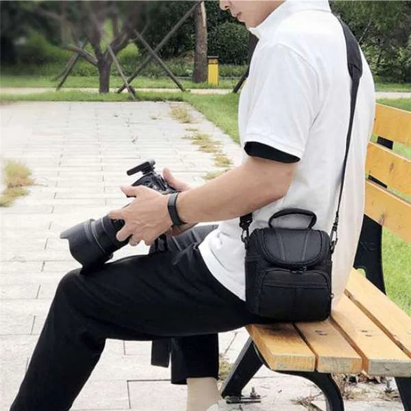 Bolsa para cámara de A32T-SLR, bolsa ligera para fotografía, correa ajustable para el hombro, bolsa para cámara, bolsillo con cremallera para Nikon D40