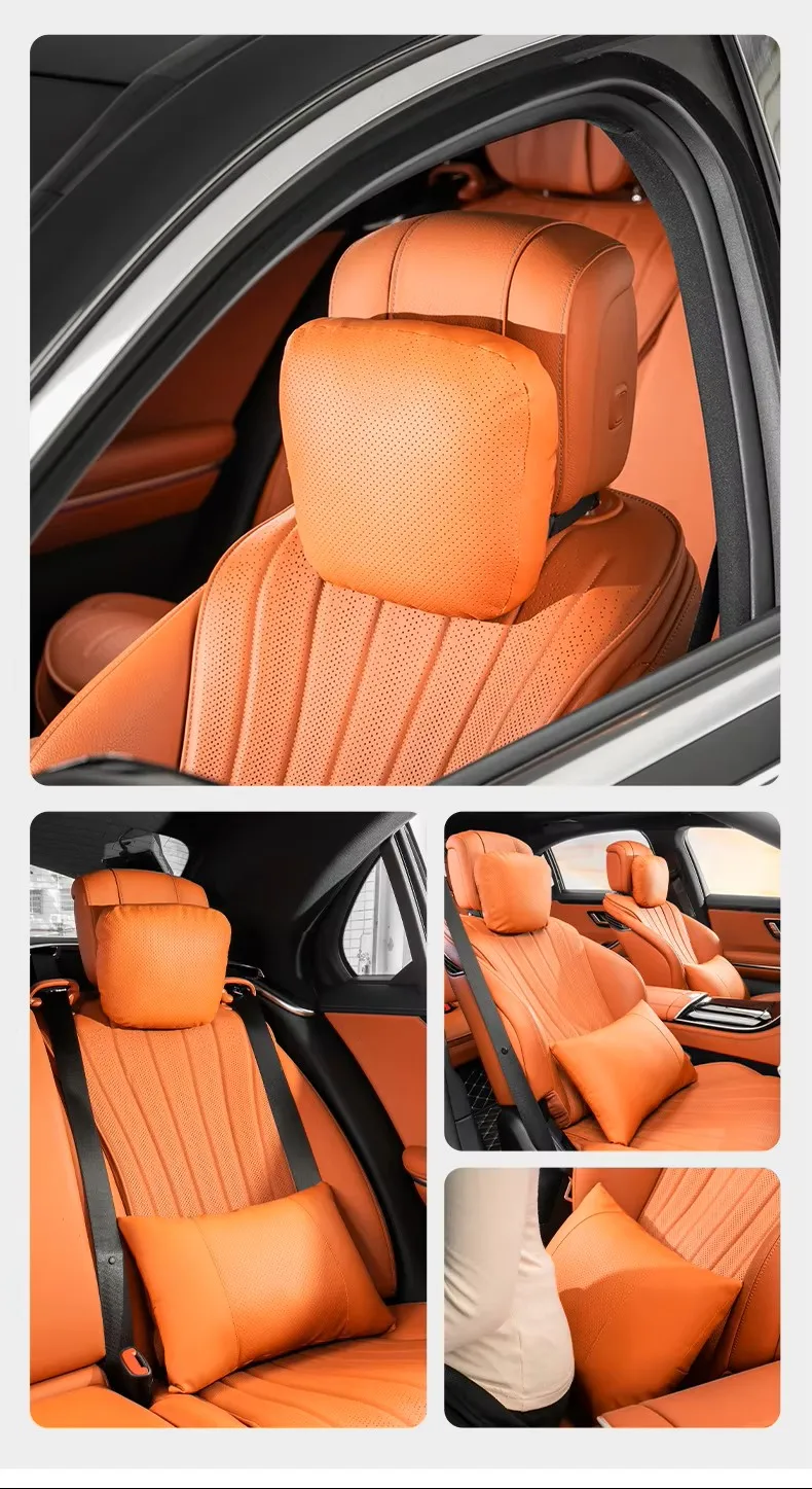 Verstellbare Auto-Kopfstütze Nackenstütze Universelle S-Klasse Top-Qualität Auto-Nackenkissen Lendenkissen Auto-Innenausstattung – Detail 8