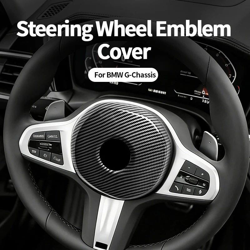 

Carbon Fiber For BMW G-Chassis Car Steering Wheel Airbag Trim Protection Cover Anti Scratch Interior Tuning Accessories Style A