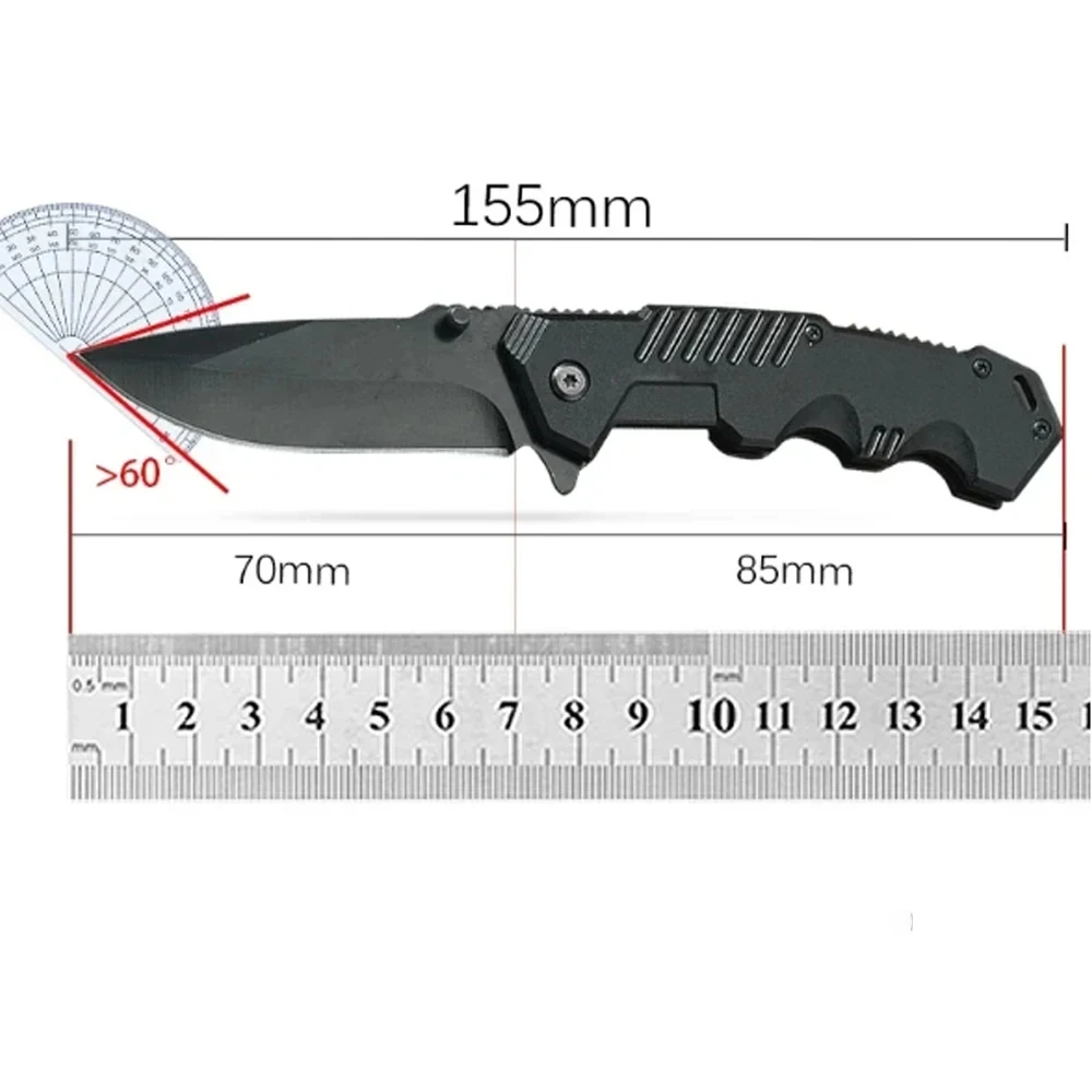 Stainless Steel Folding Knife With Aluminum Alloy Handle Easy To Carry Camping Cutting Camping Life-Saving Knife Multi-Purpose