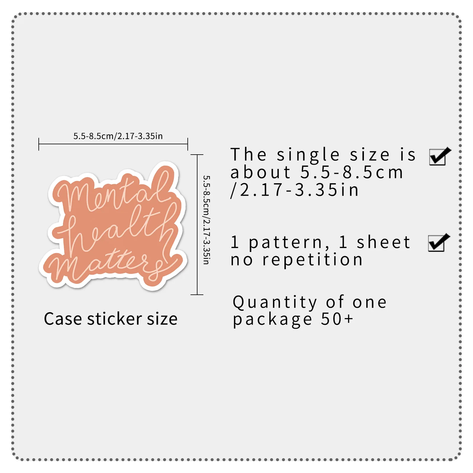 50-100PCS Bohemian Mental Health Themed English Graffiti Stickers, Decorative Stickers for Stationery, Notebooks