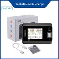 ToolkitRC M6D 500W 15A DC Dual Channel MINI Smart Charger Discharger For 1-6S Lipo Battery FPV Drone RC Parts