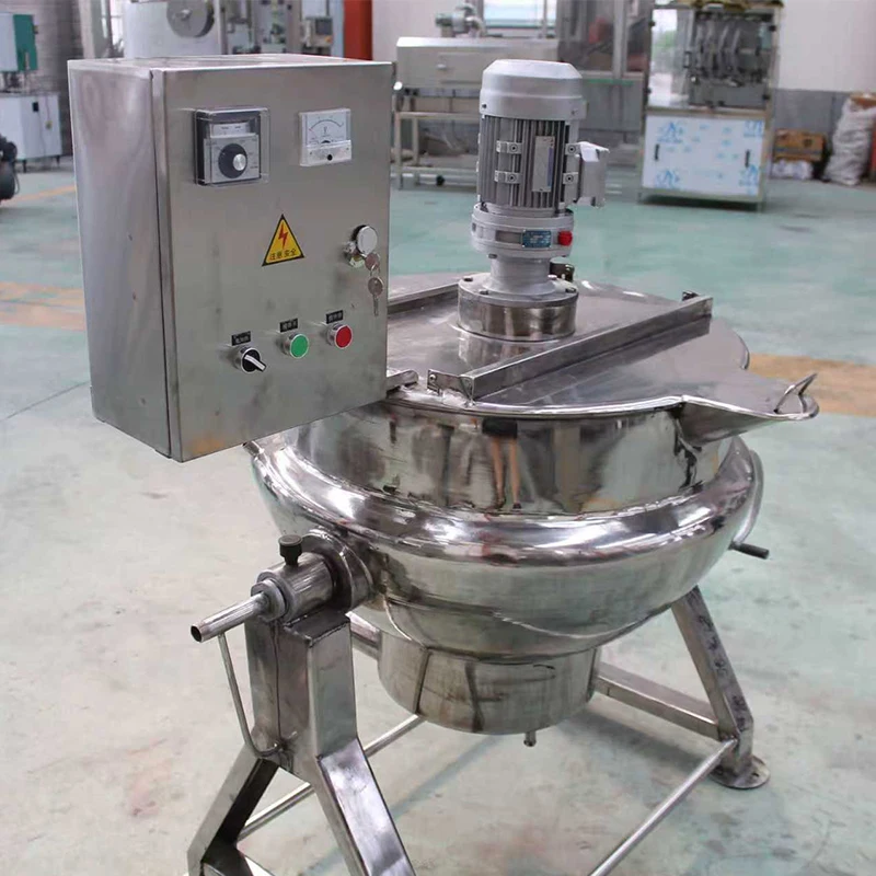 Industrial Mixer 100-600l With Agitator For Marmite Seasoning Large 50 Liter Steam Cooking Kettle Sale Jacketed Pot