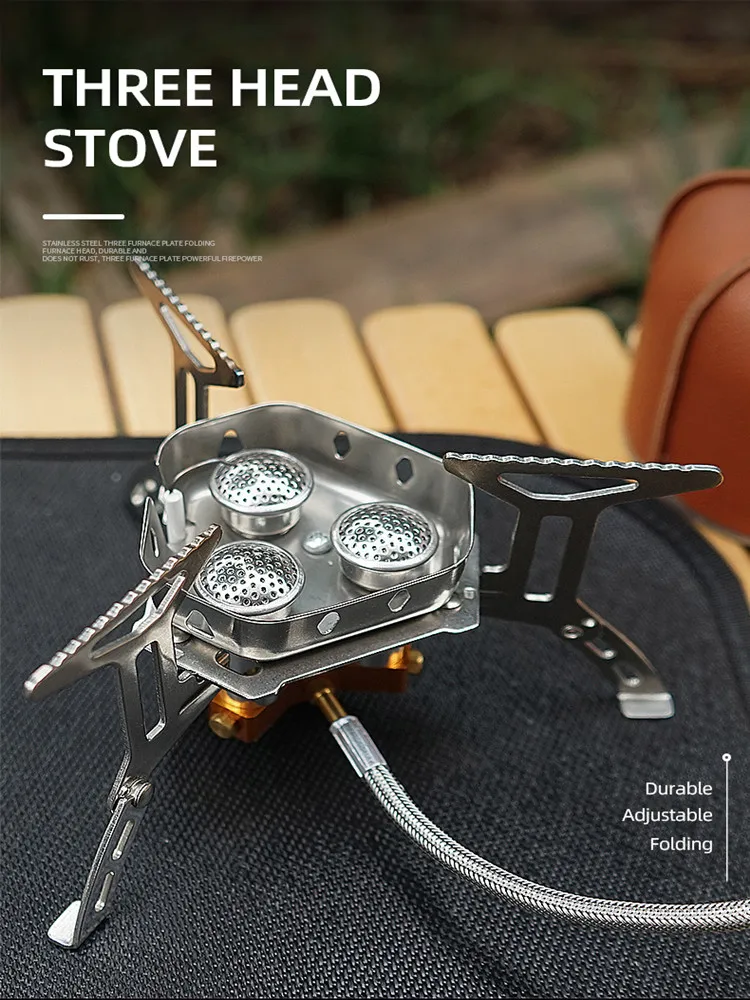

3500W Camping Gas Stove Portable Folding Outdoor Backpacking Stove Tourist Equipment For Cooking Hiking Picnic