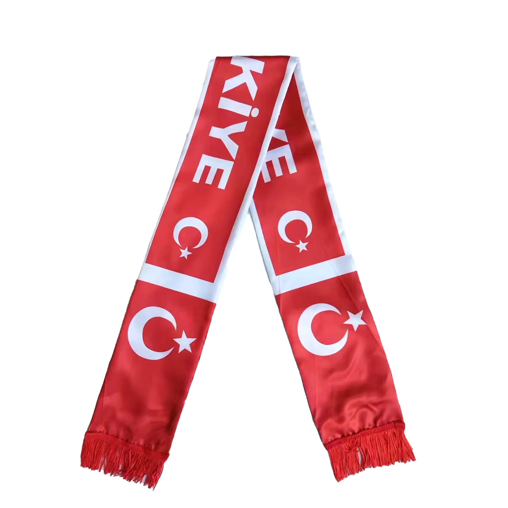 Sports scarf Turkey Turkish Fans use neck warp polyester printed satin flag scarfs