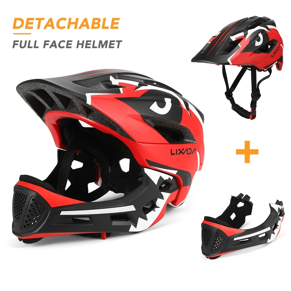 Detachable full face helmet for children, Safety helmet for cycling, skating, roller skating, sports, children