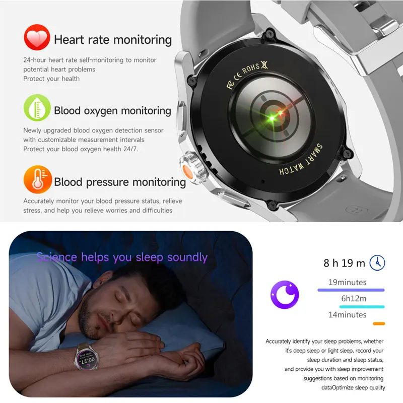 2025 Nuovo Per S4 Ultra Aggiornamento Sport All'aria Aperta Uomini HD AMOLED Display GPS Track Frequenza Cardiaca Chiamata Bluetooth Orologio Intelligente Impermeabile