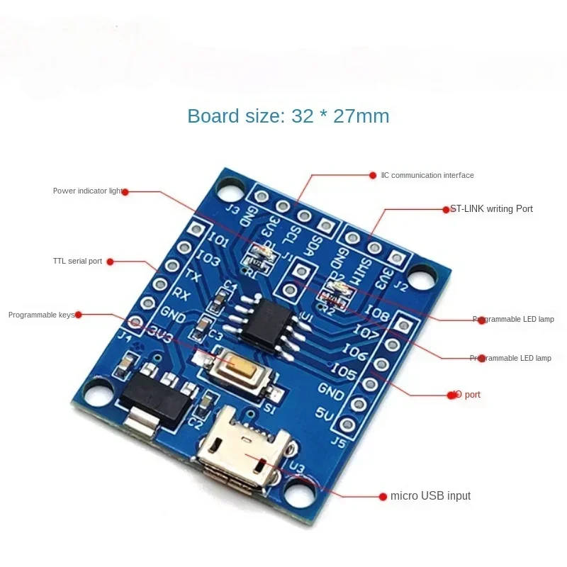 開発ボード 小型システム シングルチップマイクロコンピュータコア Stm8S001
