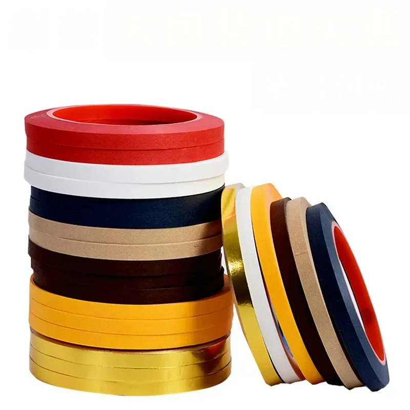 5pcs 50M Hemming Paper Tape for Chinese Scroll Border Strip Color Xuan Paper Tape for Chinese Painting Calligraphy DIY Mounting