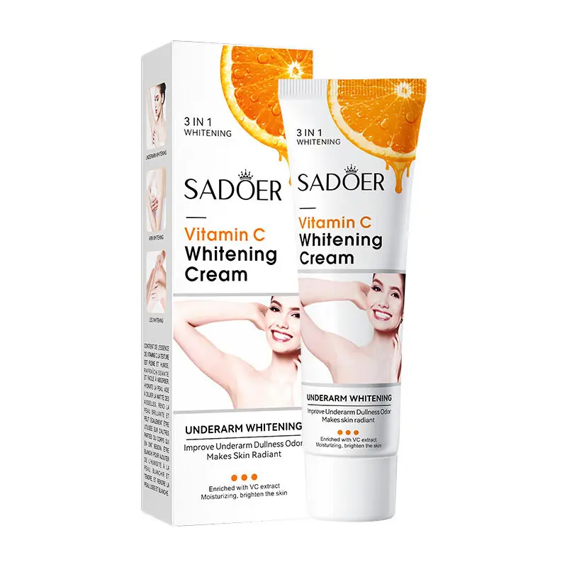 Vitamin C Brighten Cream Bleaching Armpits Elbows Knees Moisturizing Body Lotion Cream Whitening Ceam Lightening Melanin