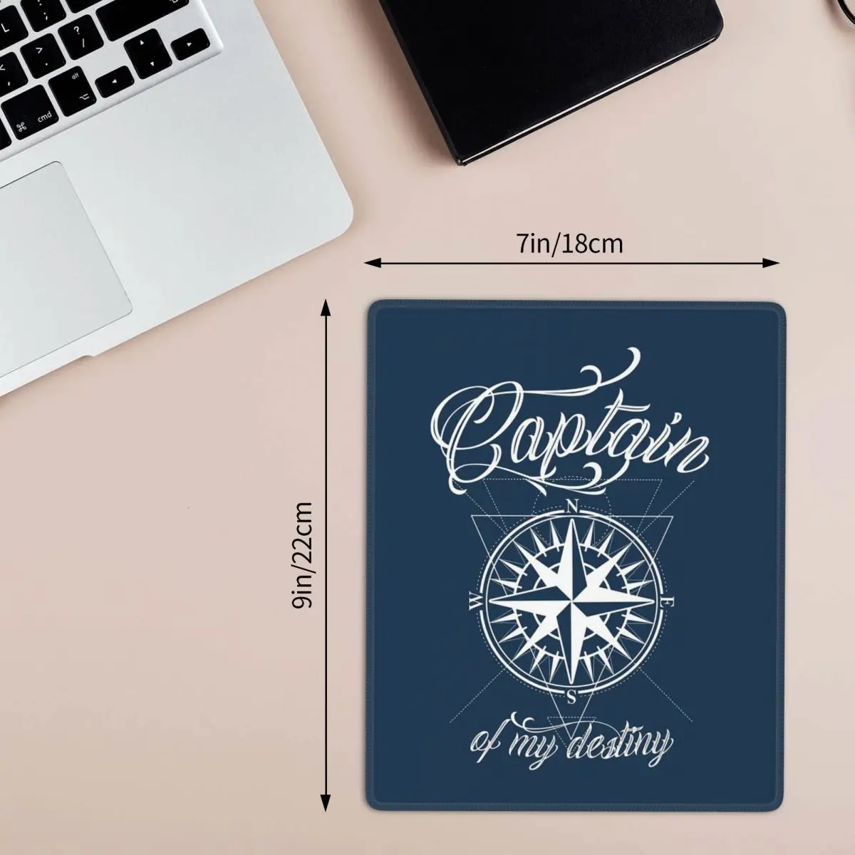Nautical Compass Captain Anchor Boat 7x9 in 22x18 cm Mouse Pad Computer Keyboard Mouse Mat Gamer PC Laptop Desk Mat