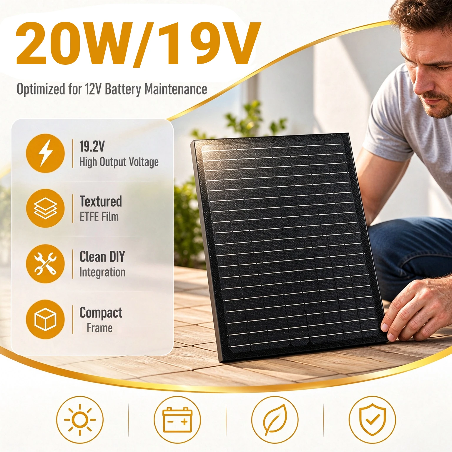 New Upgraded Hot-Selling Outdoor Portable Solar Panel, Monocrystalline Silicon, High Conversion, Solar Panel Kit