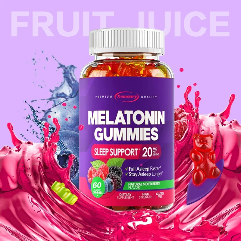 Melatonin Gummies 20 Mg - Sleep Gummies Contain Melatonin To Support Restful Sleep and Help You Fall Asleep Faster