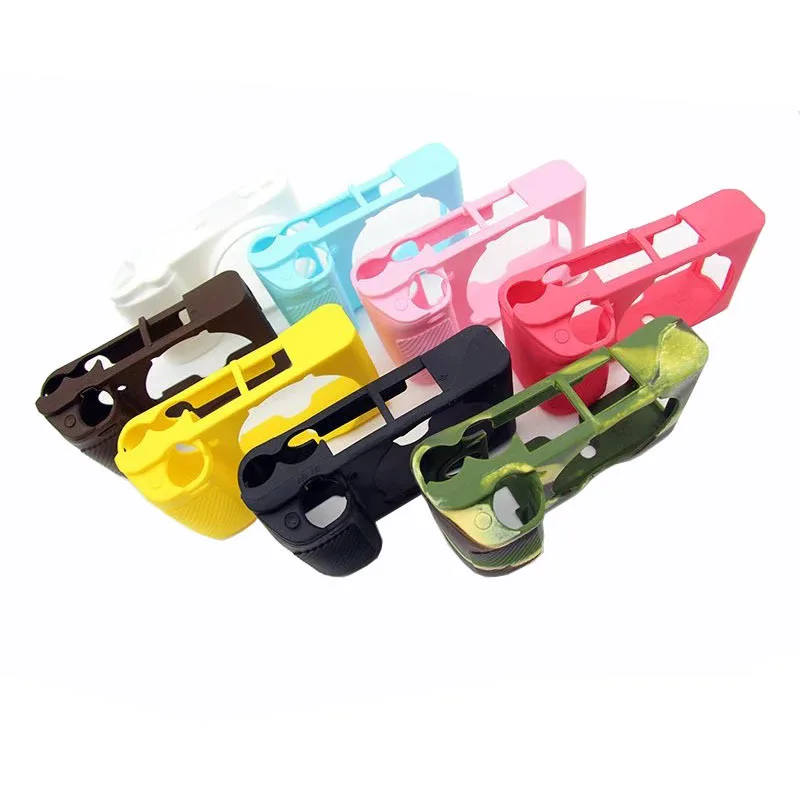 لينة السيليكون كم درع حالة غطاء الجسم حامي الإطار الجلد لسوني ألفا ILCE-6300 A6400 A6300 A6100 حقيبة فيديو واقية