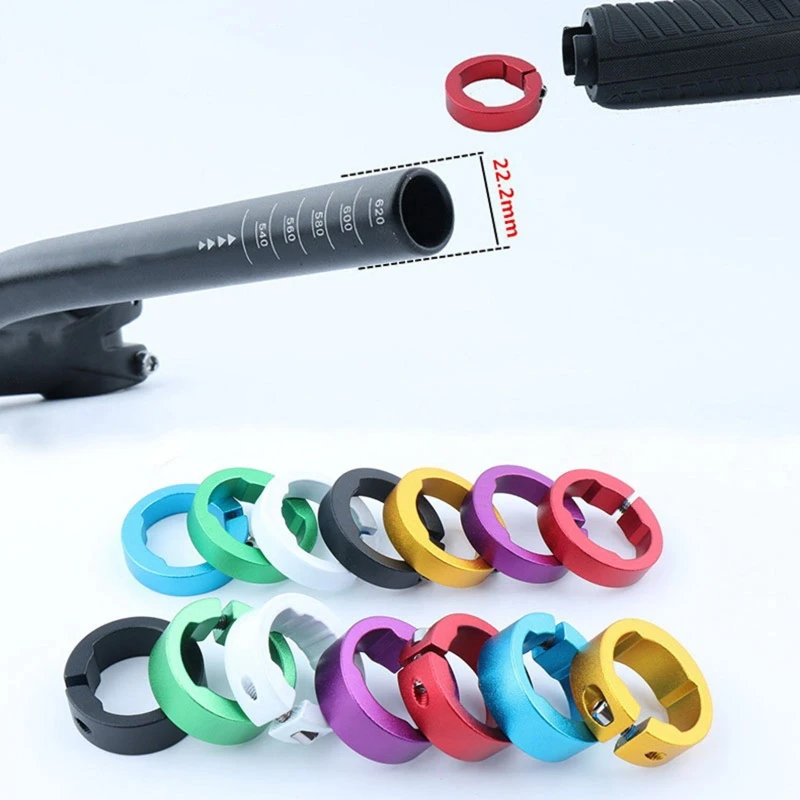 1Pcs Ultra Light Silicone MTB Bike Handlebar Tape Protective Cover Anti-Skid End Plugs &22.2mm Bike Grips Lock Ring Locking Fixe