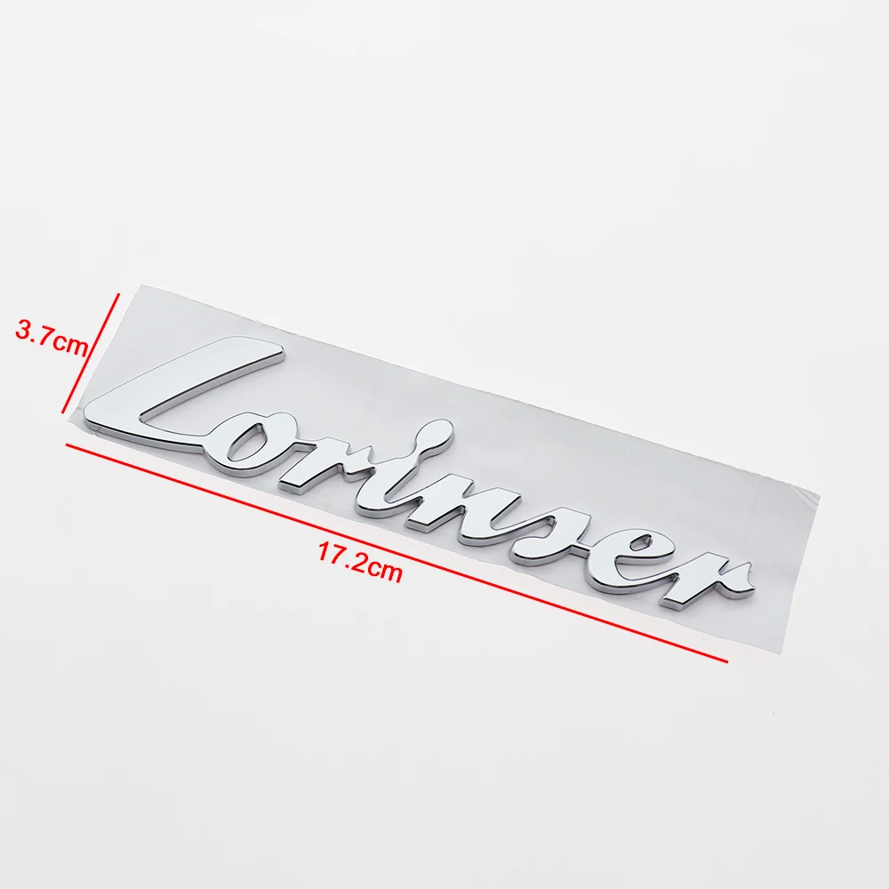 1PC 3D ABS Plastic Lorinser Car Letter Logo Sticker Tail Badge Decoration Rear Trunk Emblem Decal Styling Auto Accessories