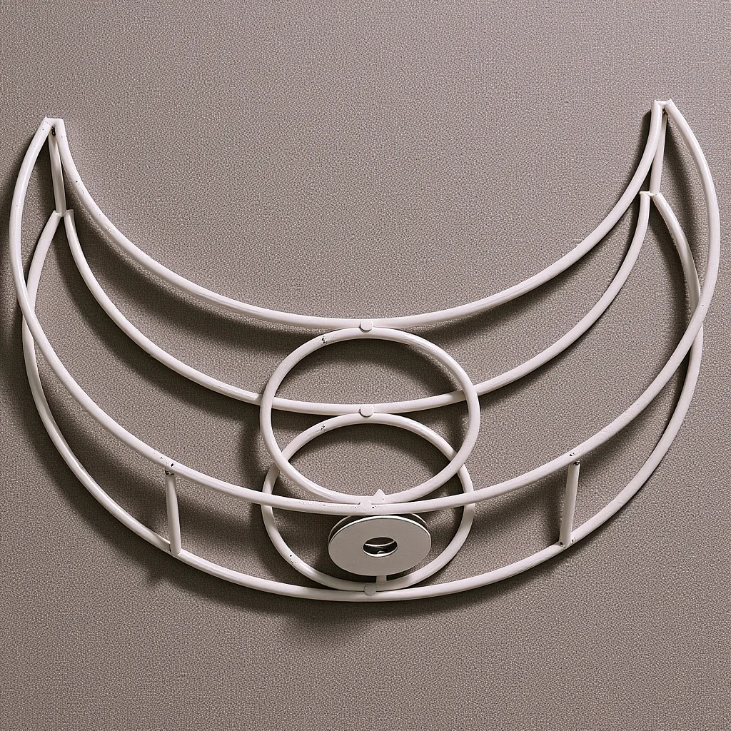 

Moon Shape Lampshade Frame Metal DIY Lamp Cover Brackets High Durability Not Easy to Deform for Desk Table Lamps