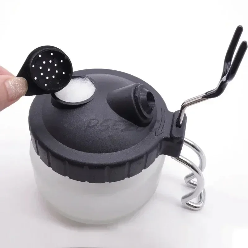 Airbrush Pen Cleaning Pot Washing Paint Air brush Cleaner Bottle Washing Tools For Paint Spray Pen Glass Cleaning Pot Jar Holder