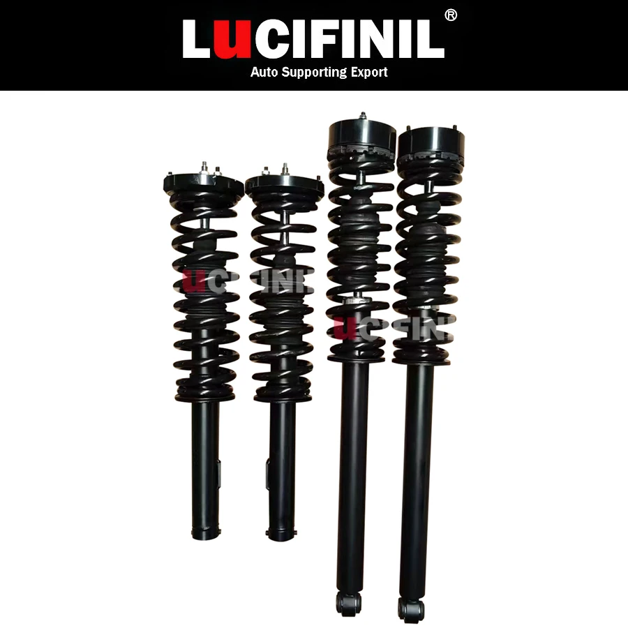 LuCIFINIL 4Pcs Front & Rear Air to Coils Shock Struts Assembly For Mercedes W220 2000-2006