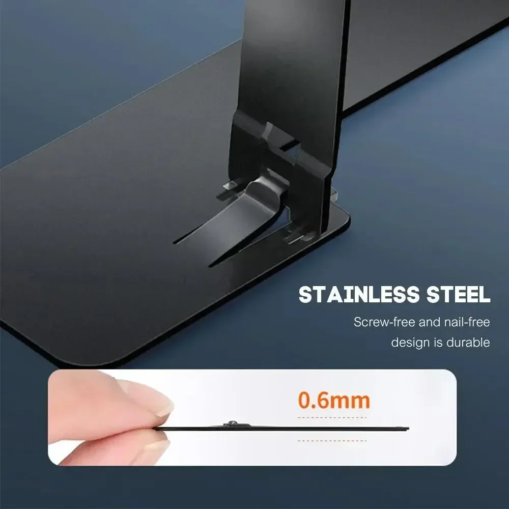 2 Stück Ultra Dünner Mini-Handy-Ständer Universeller Desktop-Handyhalter Metallstahl Klappbarer Tischhalter für iPhone/Samsung – Detail 2