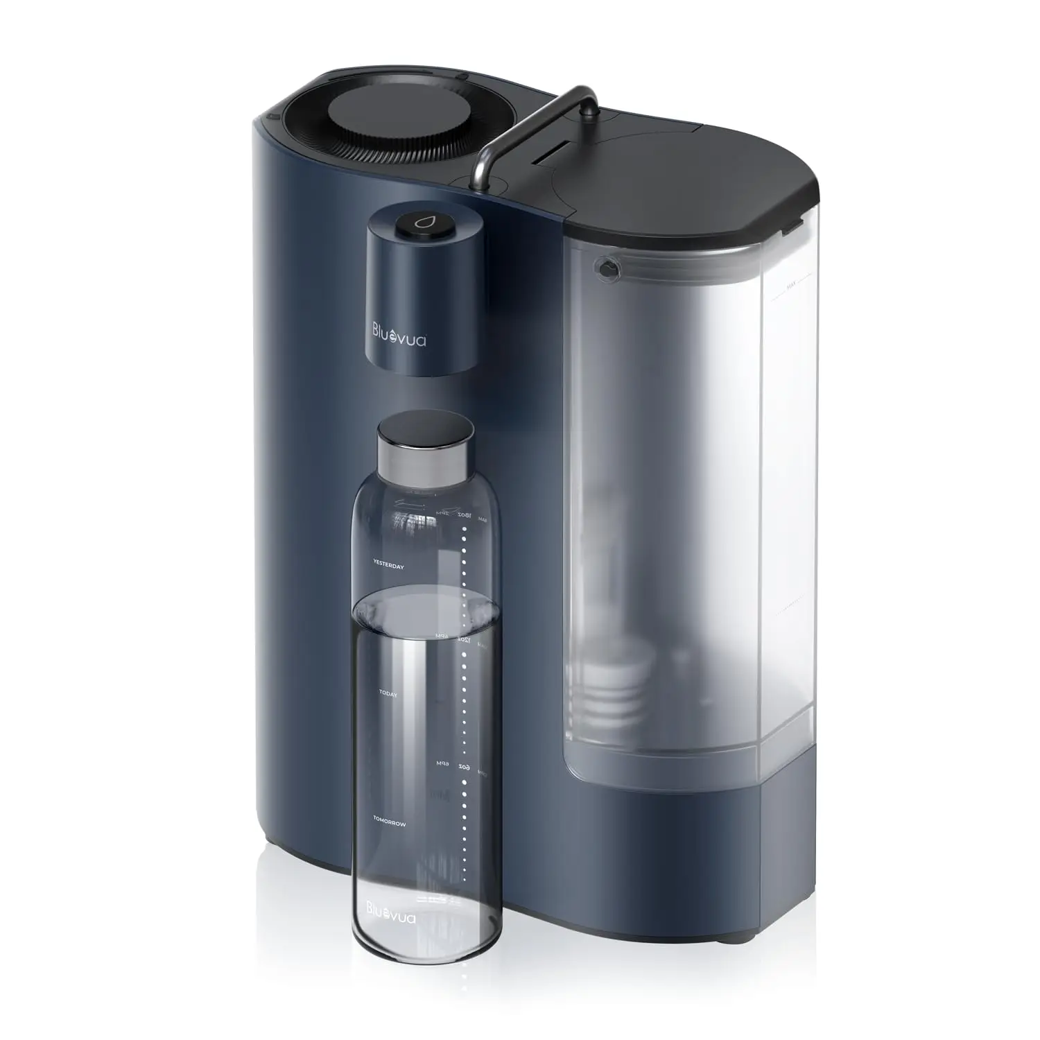 Reverse Osmosis System Countertop Water Filter Compact 6-Stage Filtration with UV Includes Glass Bottle Portable Water Purifier