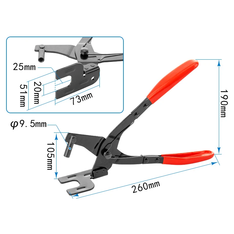 Universal Car Exhaust Hanger Removal Pliers Car Exhaust Rubber Pad Pliers Puller Tool Exhaust Pipe Rubber Gasket Removal Pliers