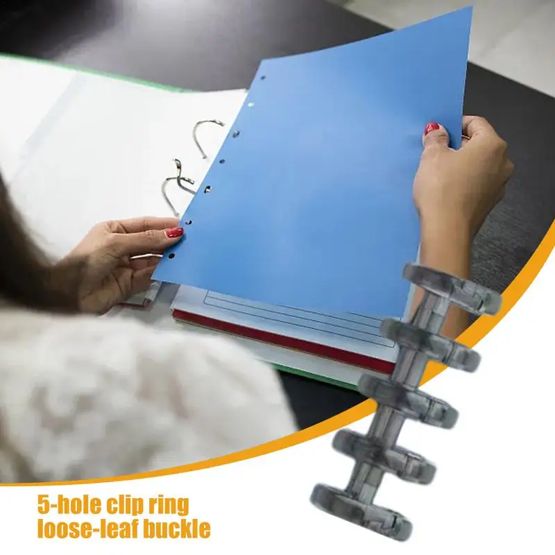 Binding Comb 5 Ring Multicolored Binder Rings Notebook Snap Split Binding Strips Binding Wire Binding Spines Combs For Scrapbook