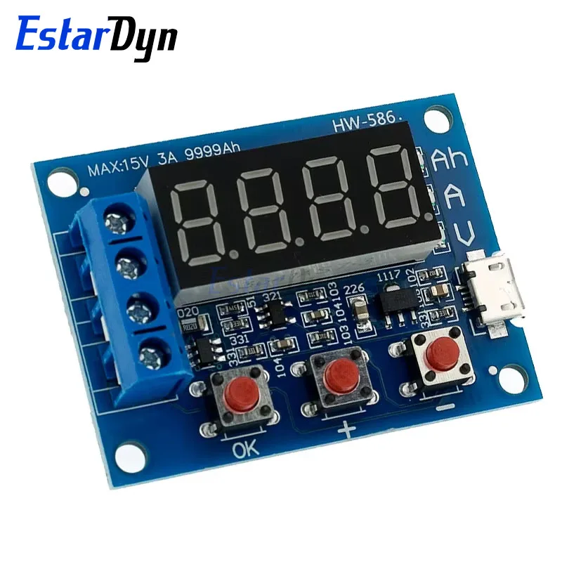 ZB2L3 Tester baterii Cyfrowy wyświetlacz LED 18650 Bateria litowa Zasilanie Test rezystancji Pojemność свинцово-kwasowa Miernik rozładowania