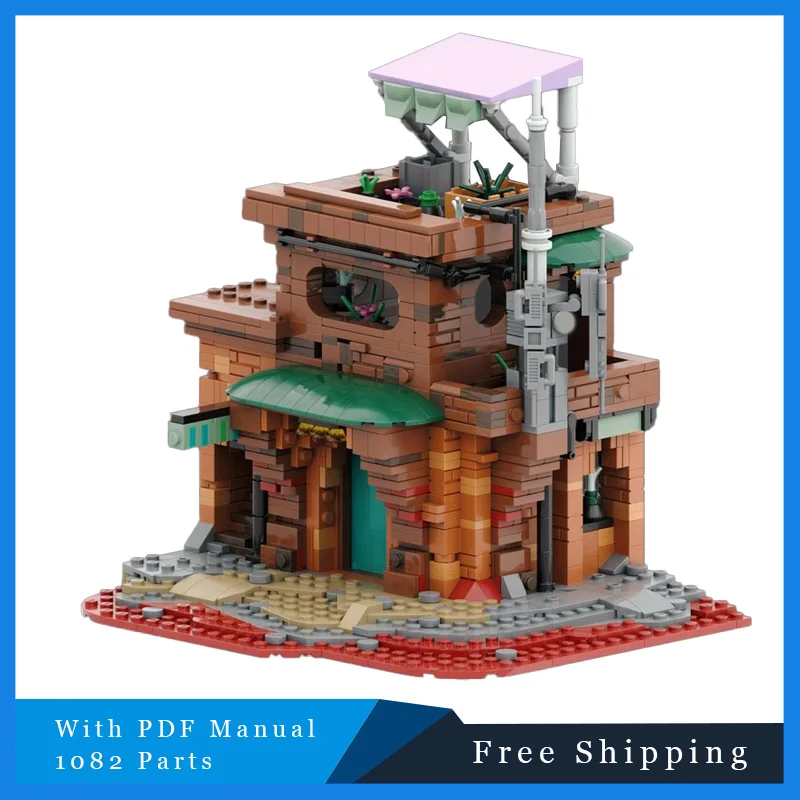 1082 PCS Star Battle Series Plant Shop Building Block Creative Architectural Bricks Model For Kid DIY Assembly Display Toy Gift