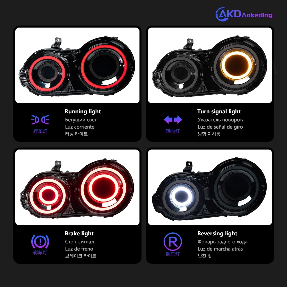 Car For GTR R35 Valenti Skyline 2009-2017 GT-R  Tail Lamp 12V Led Fog Light DRL Auto Tuning Car Supplies Accessories Rear Lights