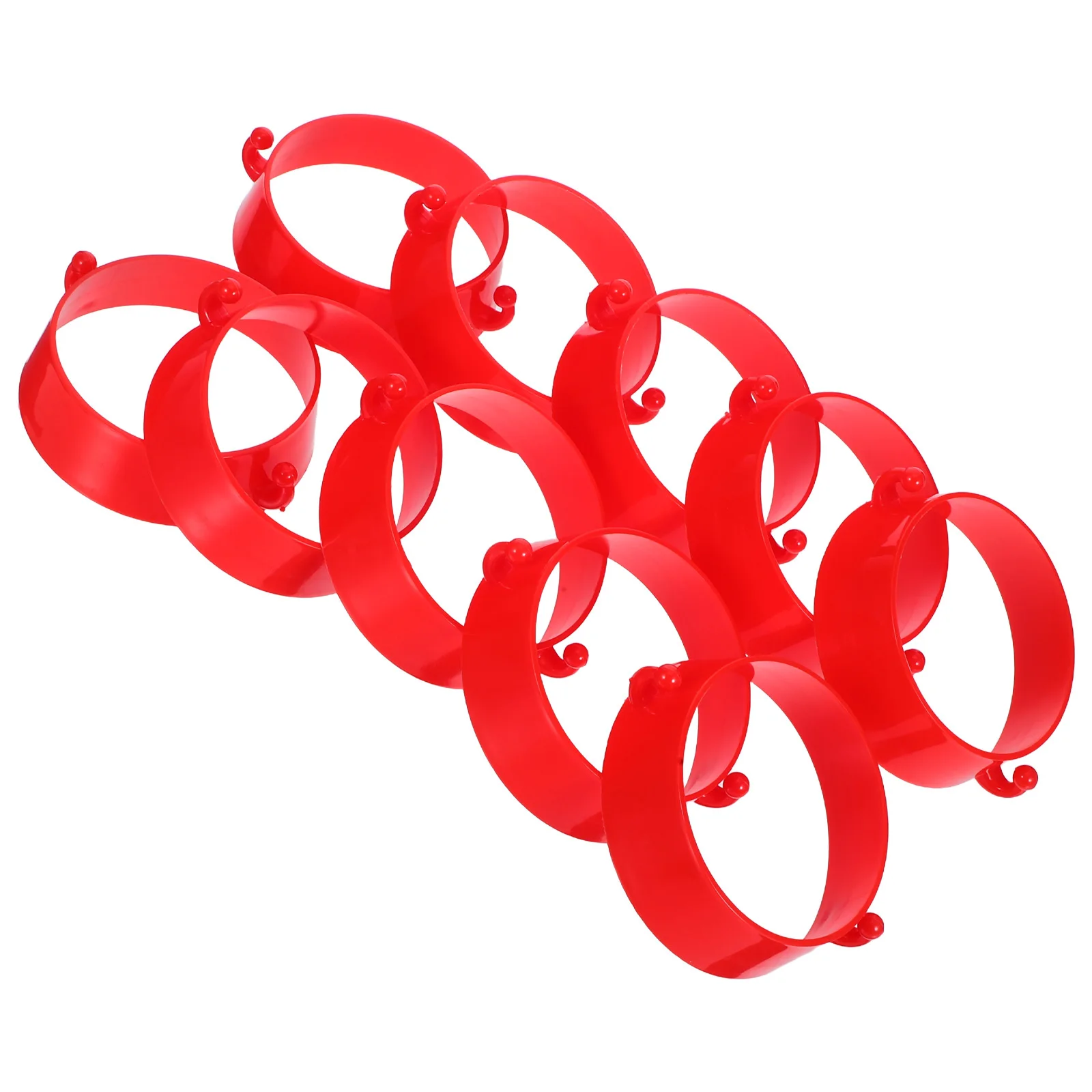 

10Pcs Traffic Cone Collar Chain Connector Plastic Rings for Road Parking Barrier Safety Zones Safety Chain