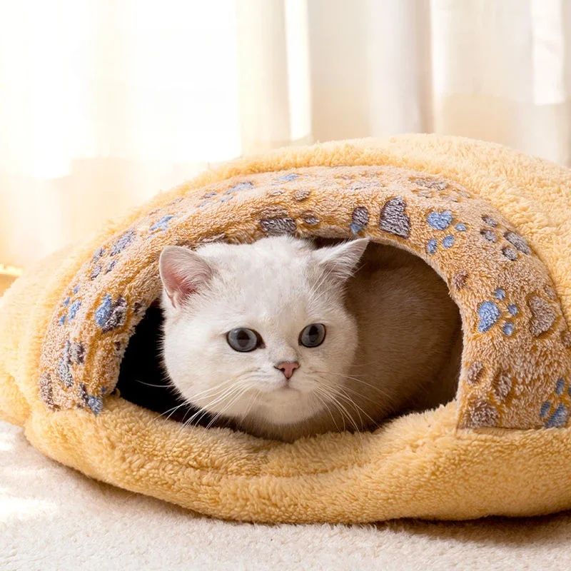 Cat Nest in Winter Warm Closed Full Enveloping Sleeping Bag Four Seasons Universal Security Dog Nest Cat Nest Thickened Cat Beds