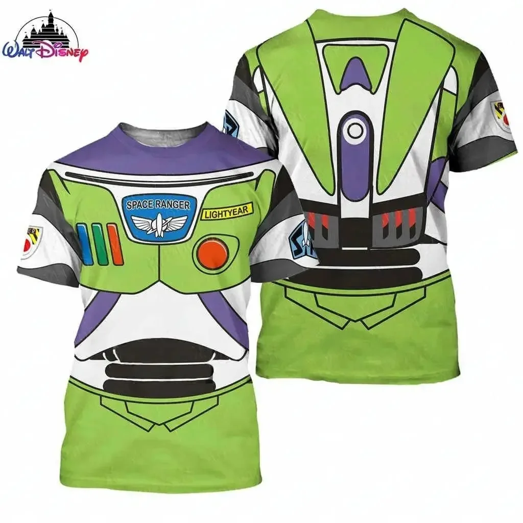 Disney Men's T-shirt Buzz Lightyear Boy Girl T-shirt 3D Print Oversized Short Sleeve MINISO Men's T-shirt Cartoon Men's Clothing
