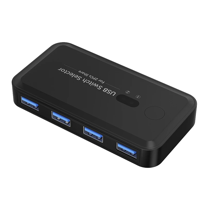 USB 3.0 KVM pengalih pemilih KVM Hub, stasiun Dok 2 komputer berbagi Printer Keyboard Laptop PC Aksesoris Desktop