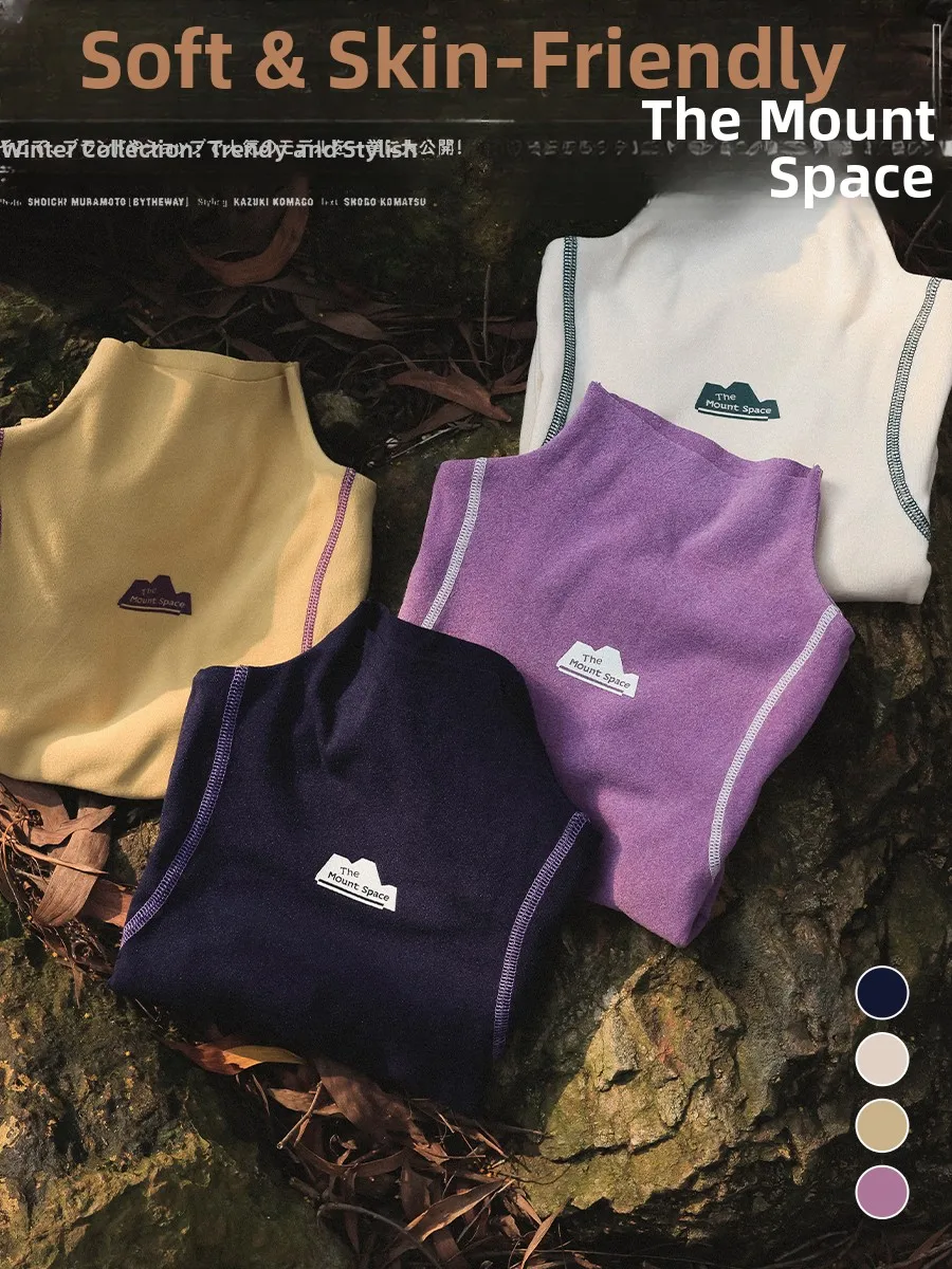 Outdoor Warm Long Sleeve Half High Neck Thermal Shirt for Girls T-Shirt Polyester Fiber Dervo Standard Fit Autumn Spring New ...