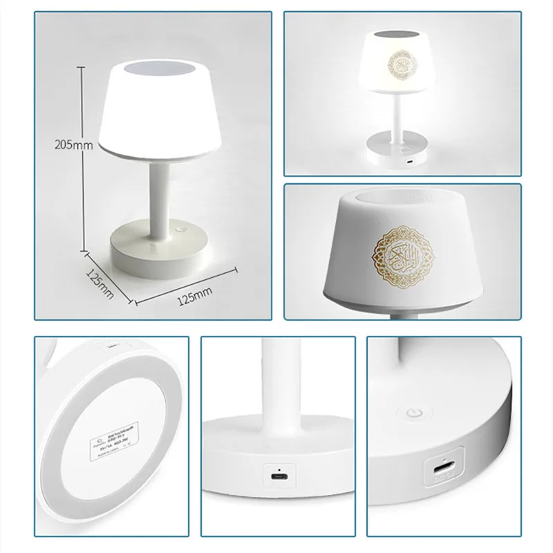 Bluetooth Islamic Muslim Gift Quran Speaker Azan Ali Madina Colorful Night Light Touch Table Lamp Quran Player Dropshipping